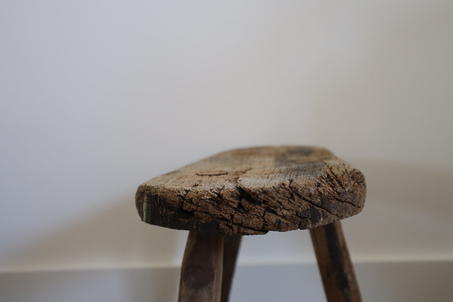Rustic wooden stool small