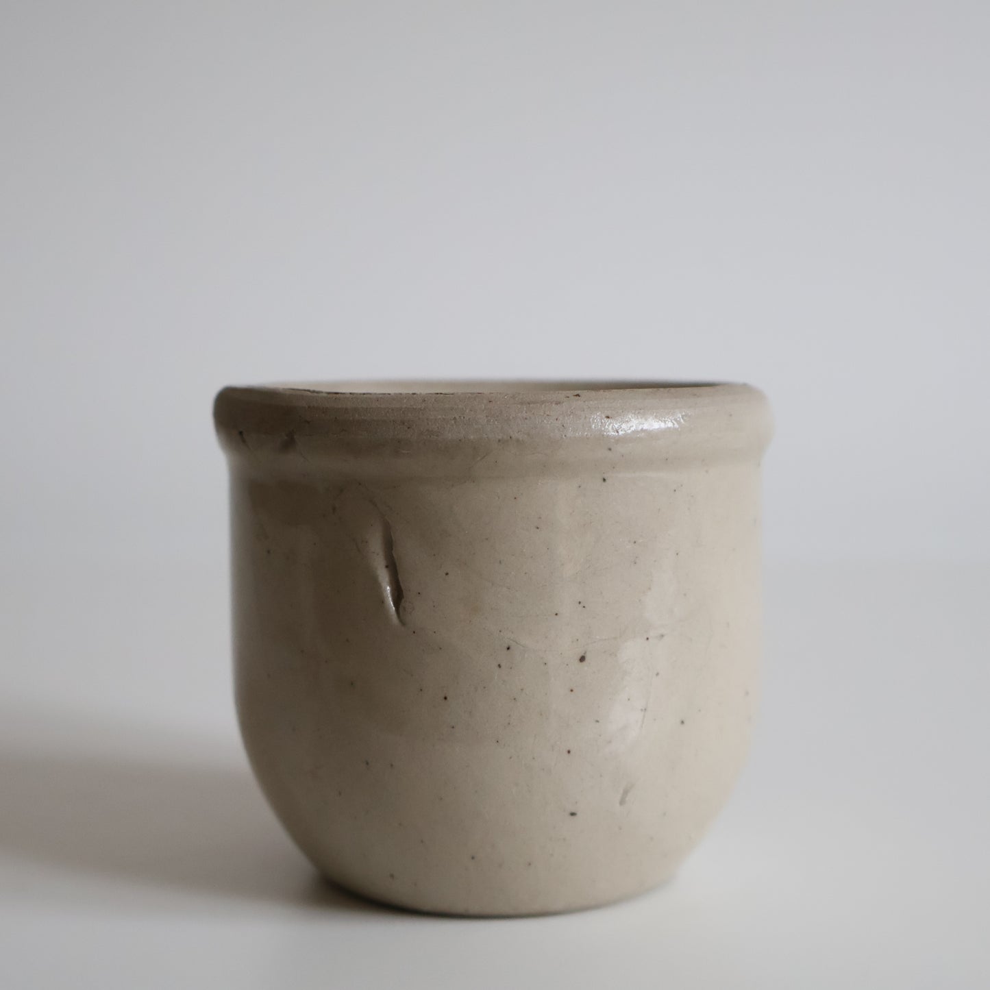 French Stoneware yoghurt pots