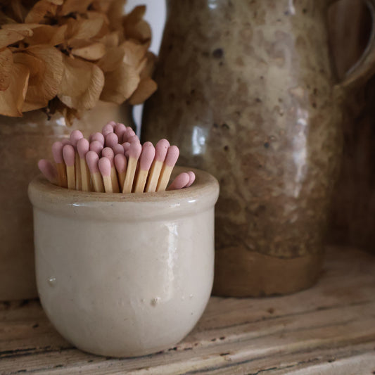 French Stoneware yoghurt pots