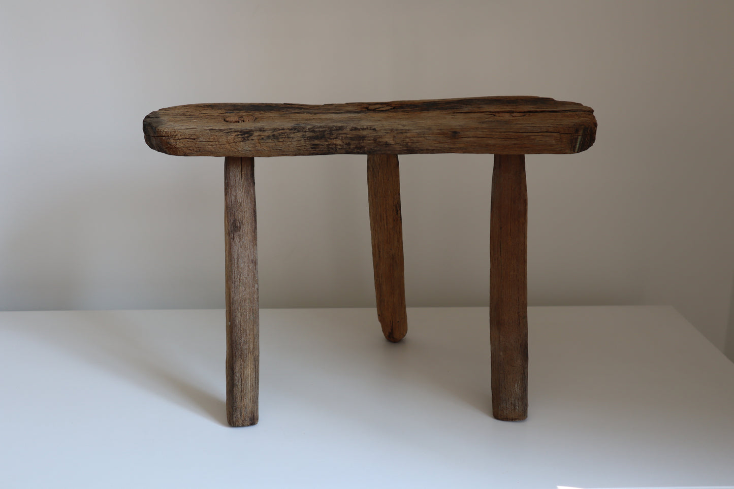 Rustic wooden stool small
