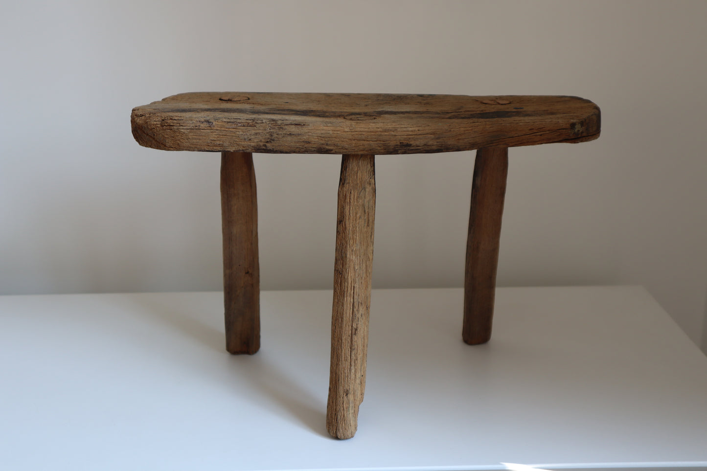 Rustic wooden stool small