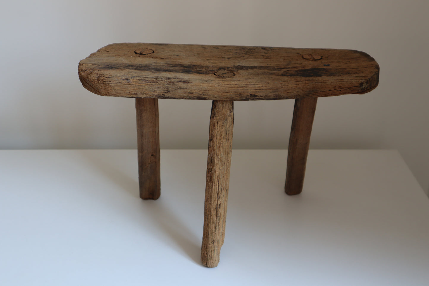 Rustic wooden stool small