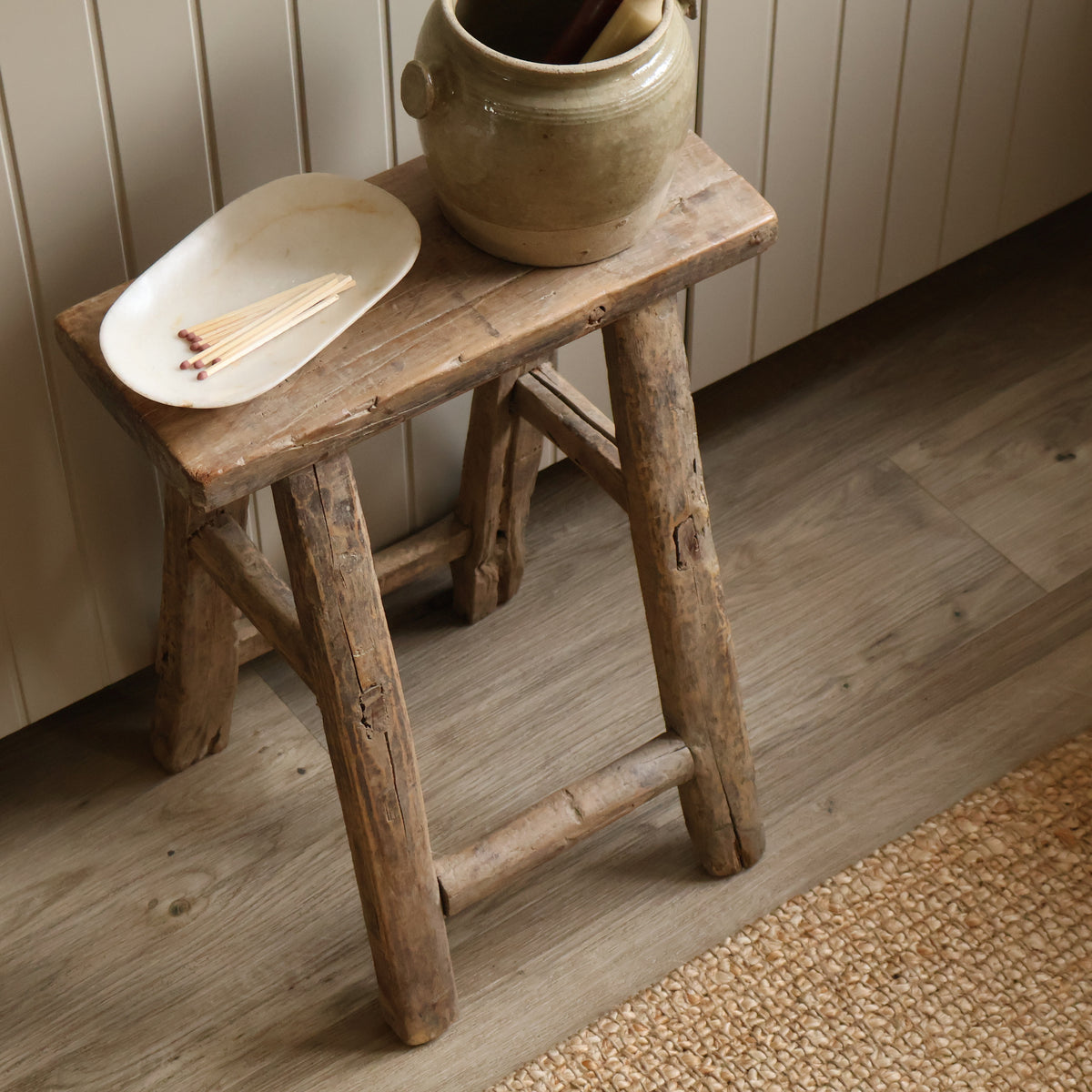 Tall elm stool - Percy