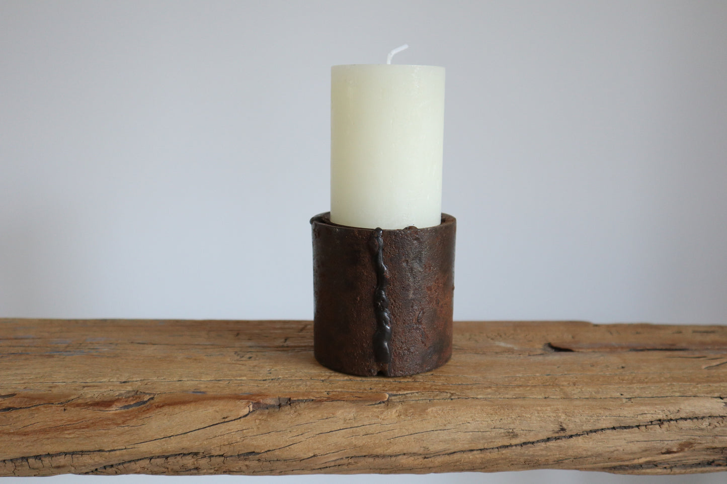 Rust candle stand