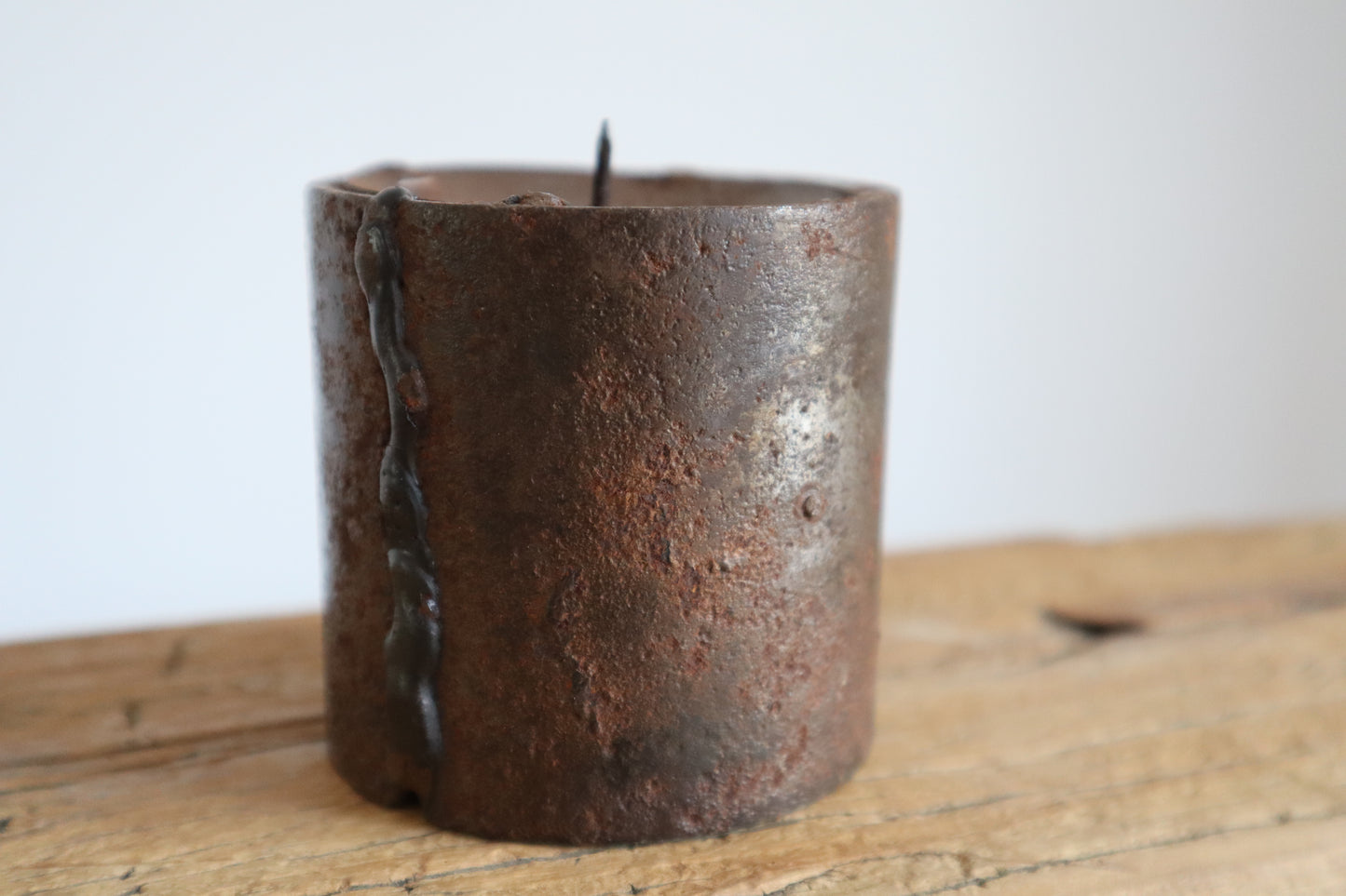 Rust candle stand