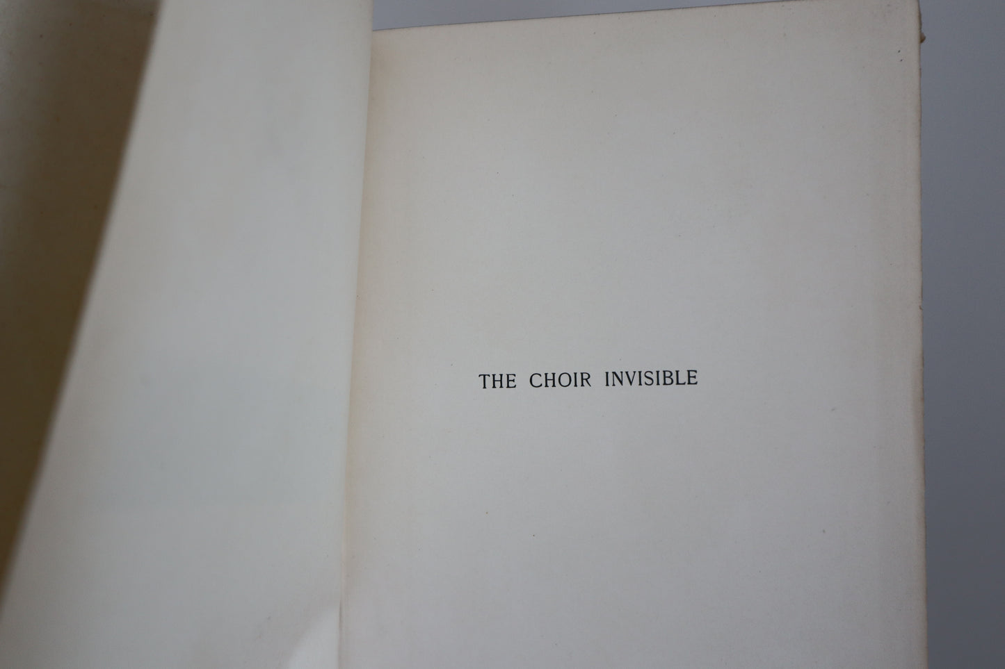 Book - The Choir Invisible