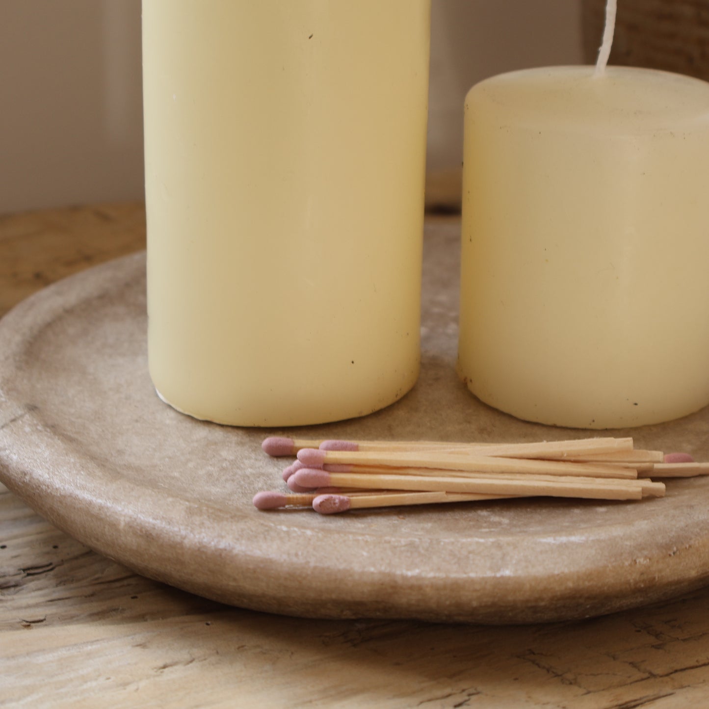 Aged marble plate