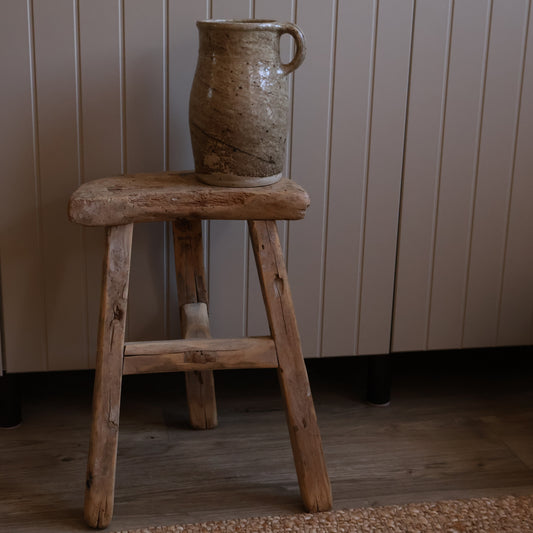 Tall elm stool - Wilfred