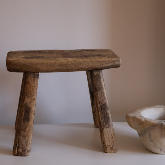 Small elm stool - Rufus