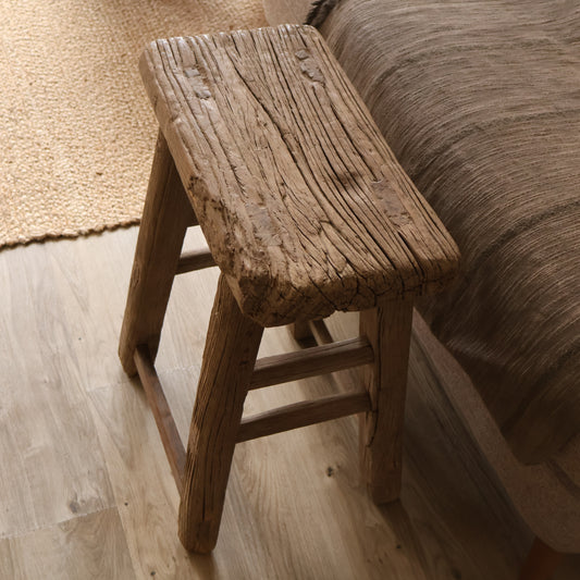 Tall elm stool - Hugh