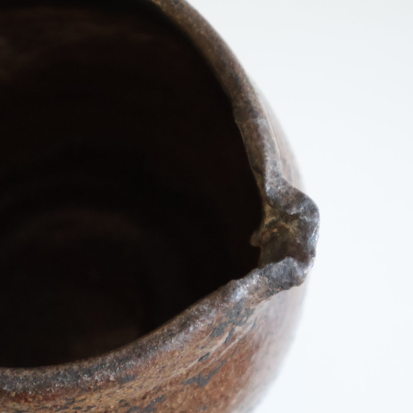Textured half glazed jug