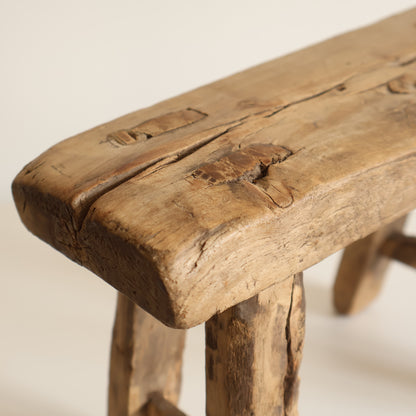 Small elm stool - Felix