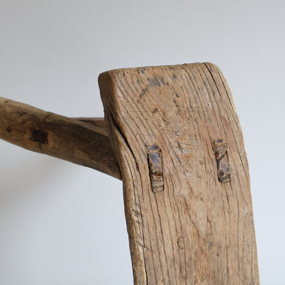Small elm stool - Ruby