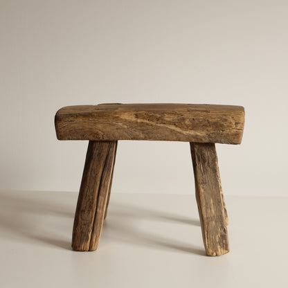 Small elm stool - Clara