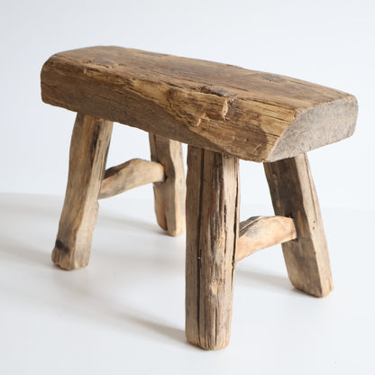 Small elm stool - Clara