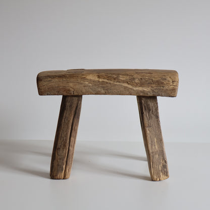 Small elm stool - Clara