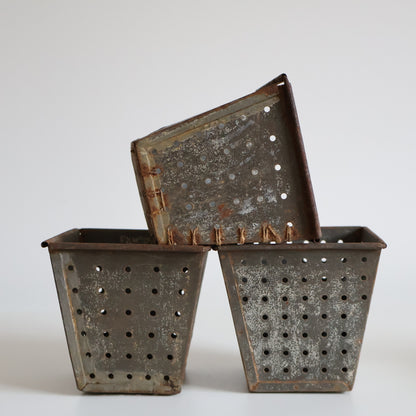 Metal cheese strainers