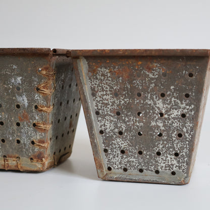 Metal cheese strainers