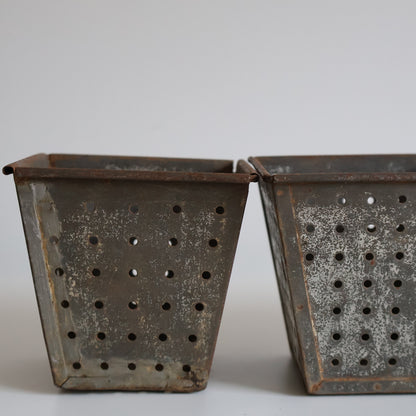 Metal cheese strainers