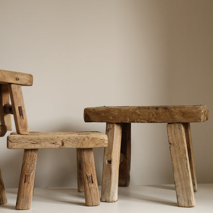 Small elm stool - Zelia