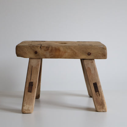 Small elm stool - Leni