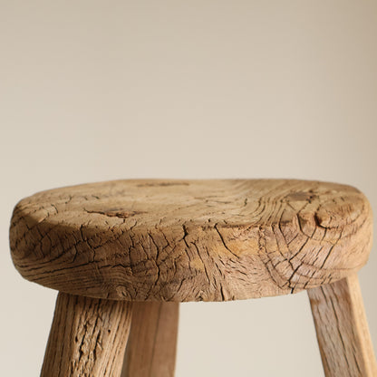 Tall round elm stool - Tyra