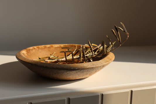 Aged marble bowl - Capri