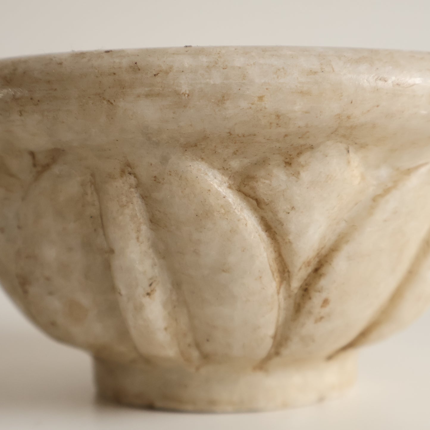 Carved marble bowl