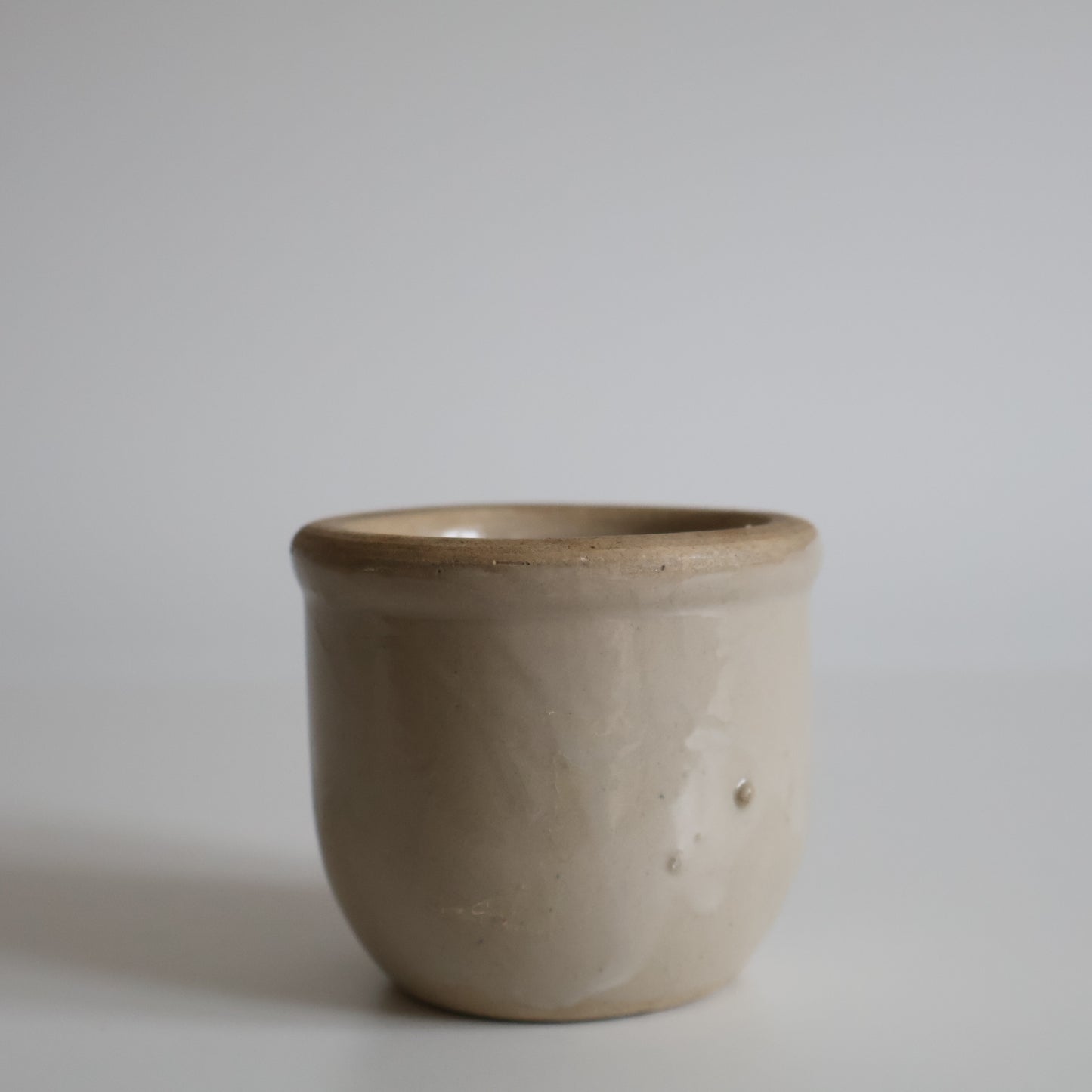 French Stoneware yoghurt pots