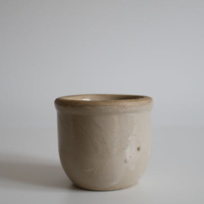 French Stoneware yoghurt pots