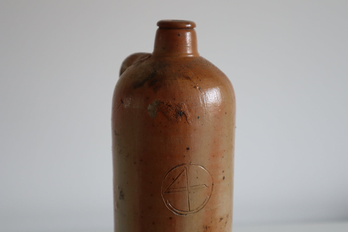 Salt glazed bottle
