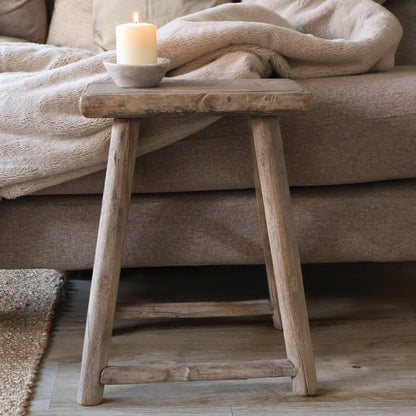 Tall elm stool - Oswald