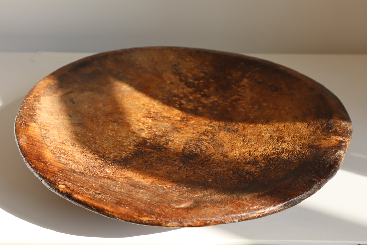 Aged wooden bowl