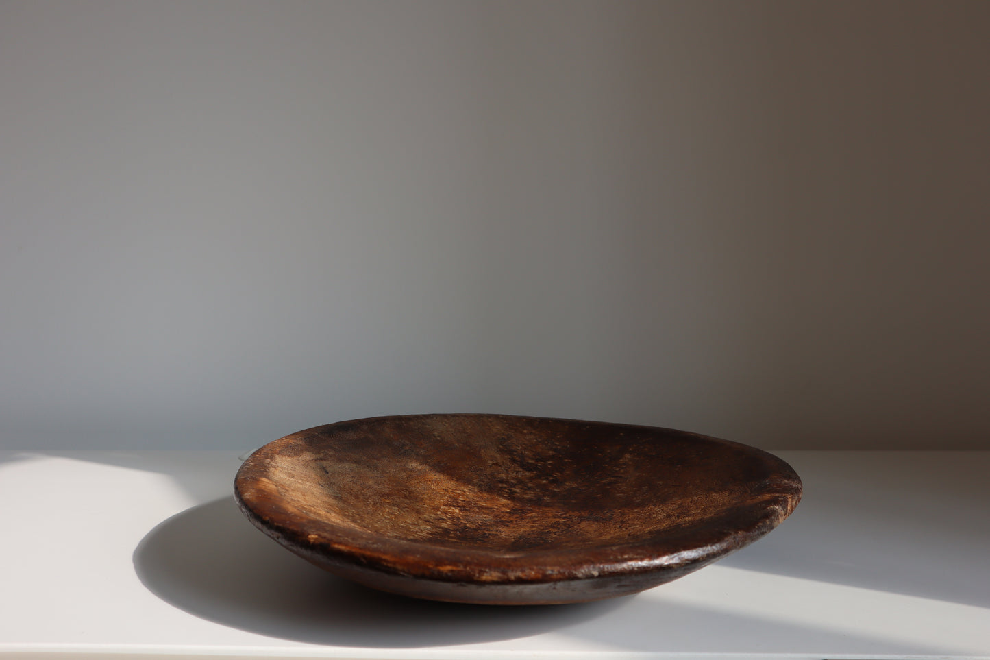 Aged wooden bowl