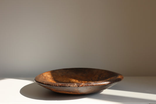 Aged wooden bowl
