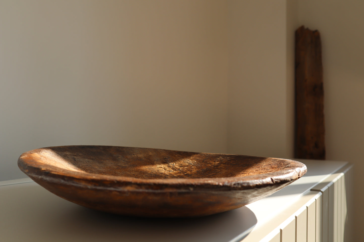 Aged wooden bowl