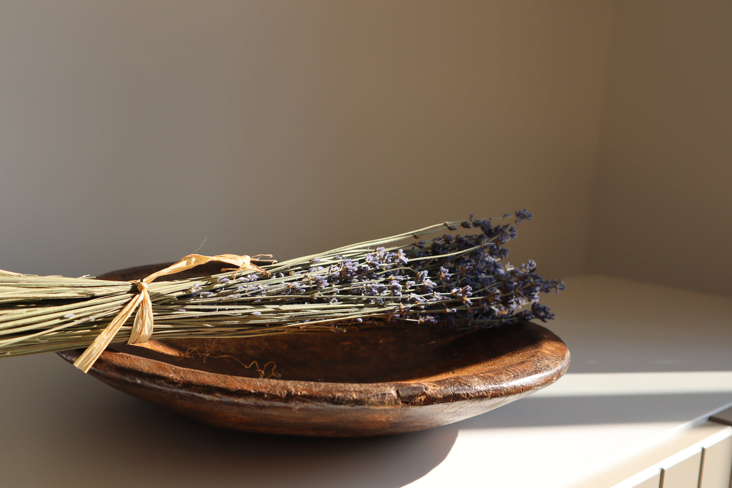 Aged wooden bowl