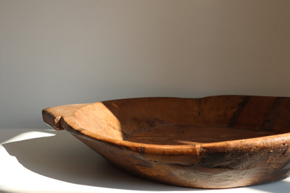 Wooden chapati bowl