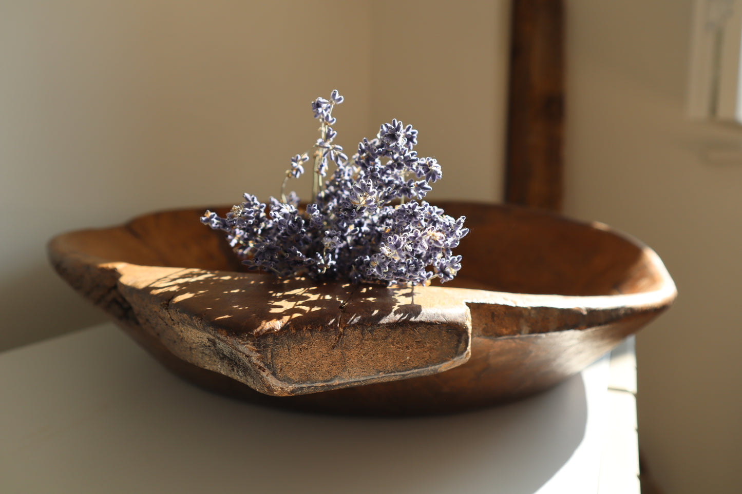 Wooden chapati bowl