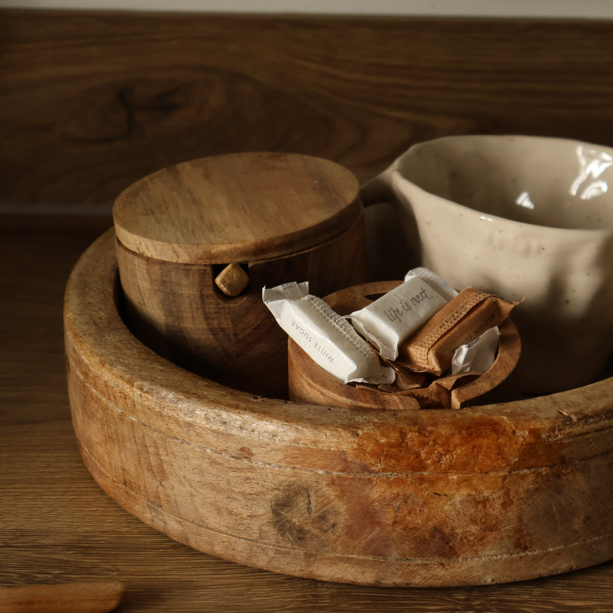 Wooden faisselle