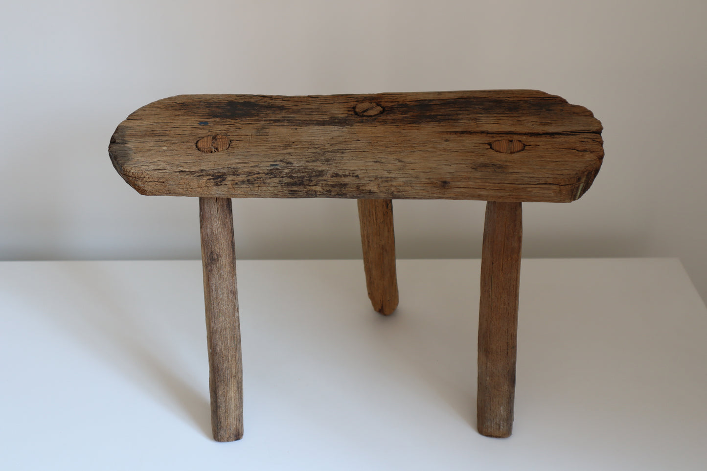 Rustic wooden stool small