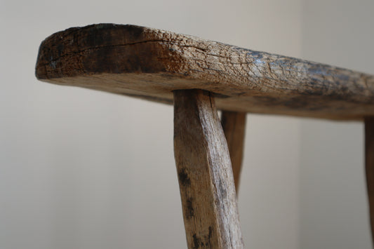 Rustic wooden stool small