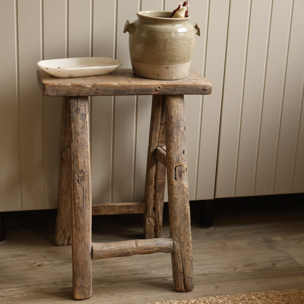 Tall elm stool - Percy