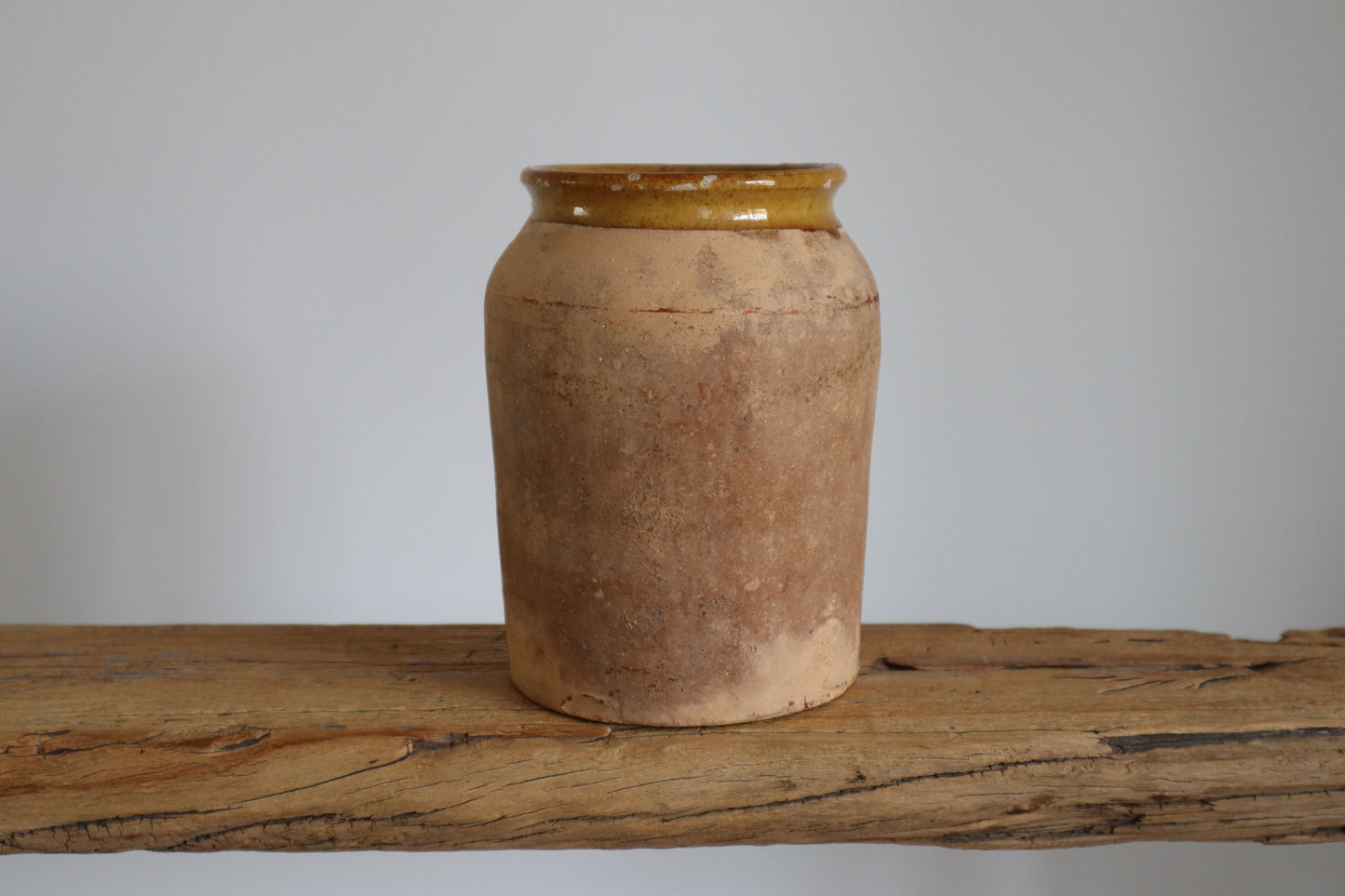 French yellow glazed pot