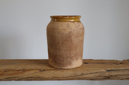 French yellow glazed pot