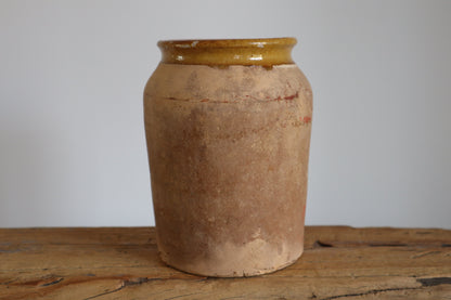 French yellow glazed pot