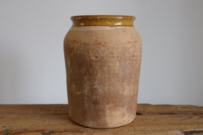 French yellow glazed pot