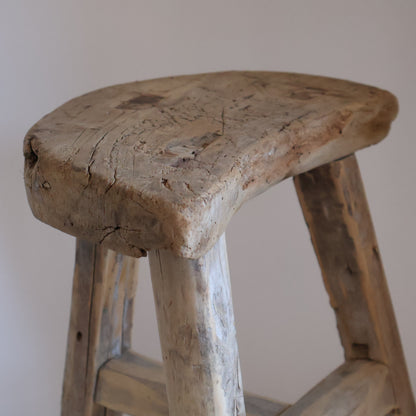Tall elm stool - Wilfred