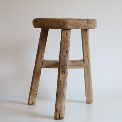 Tall elm stool - Wilfred