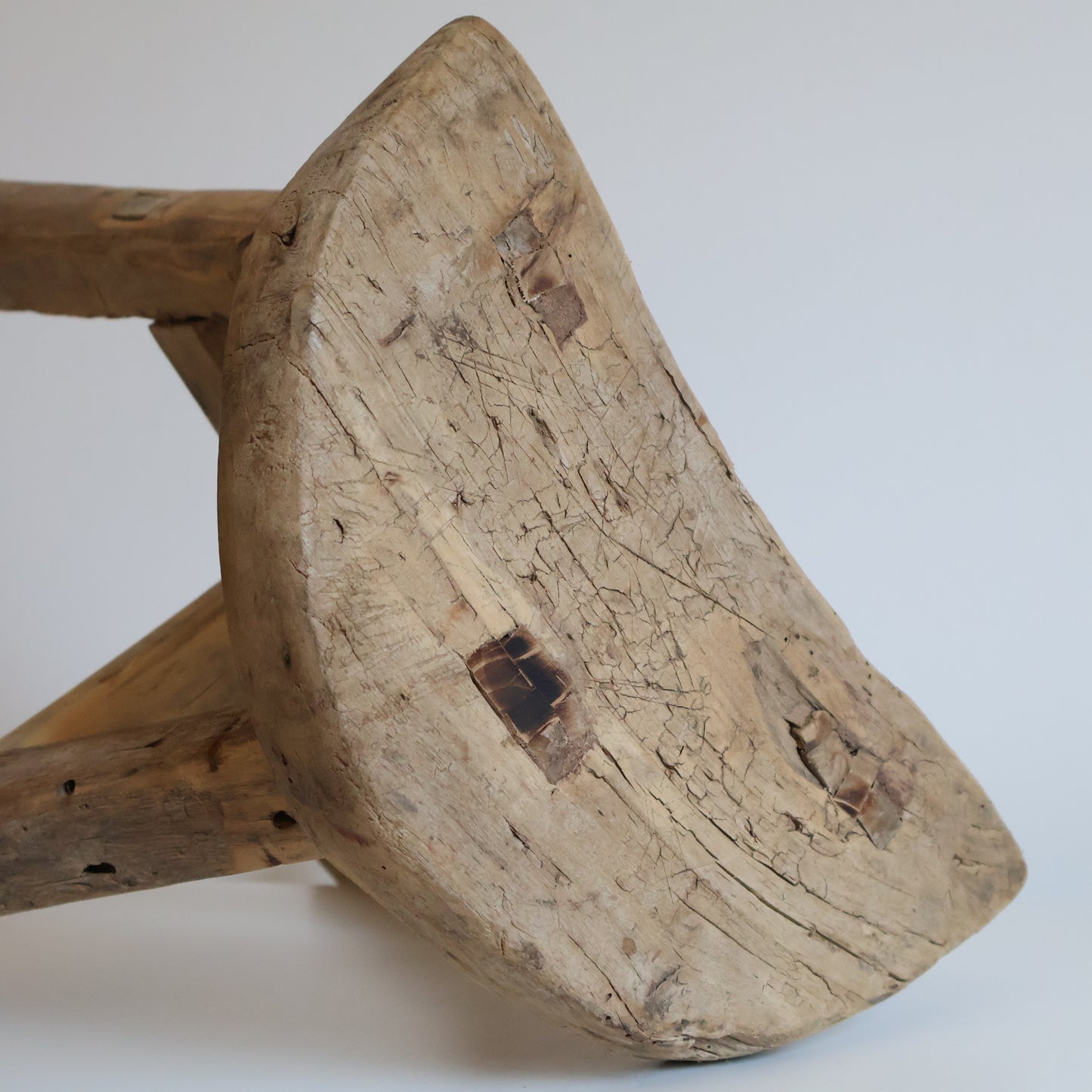 Tall elm stool - Wilfred